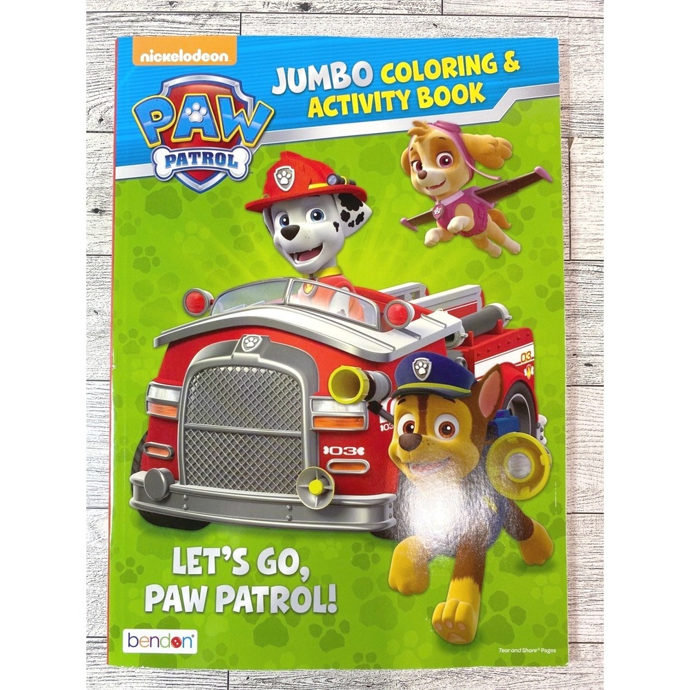 Lets Go PAW Patrol Jumbo Coloring & Activity Book 2014 Nickelodeon Bendon Age 3+